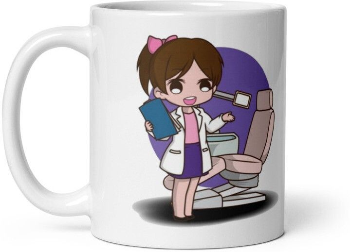 Mr UVD A Cute Dentist 865 Idol For Doctors Dentists Students Girls Ceramic Coffee Mug - Image 2