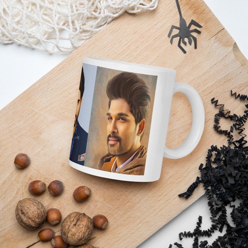 Mr UVD Allu Arjun Fan Following 3 Photos Collage Premium Quality Ceramic Coffee Mug - Image 5