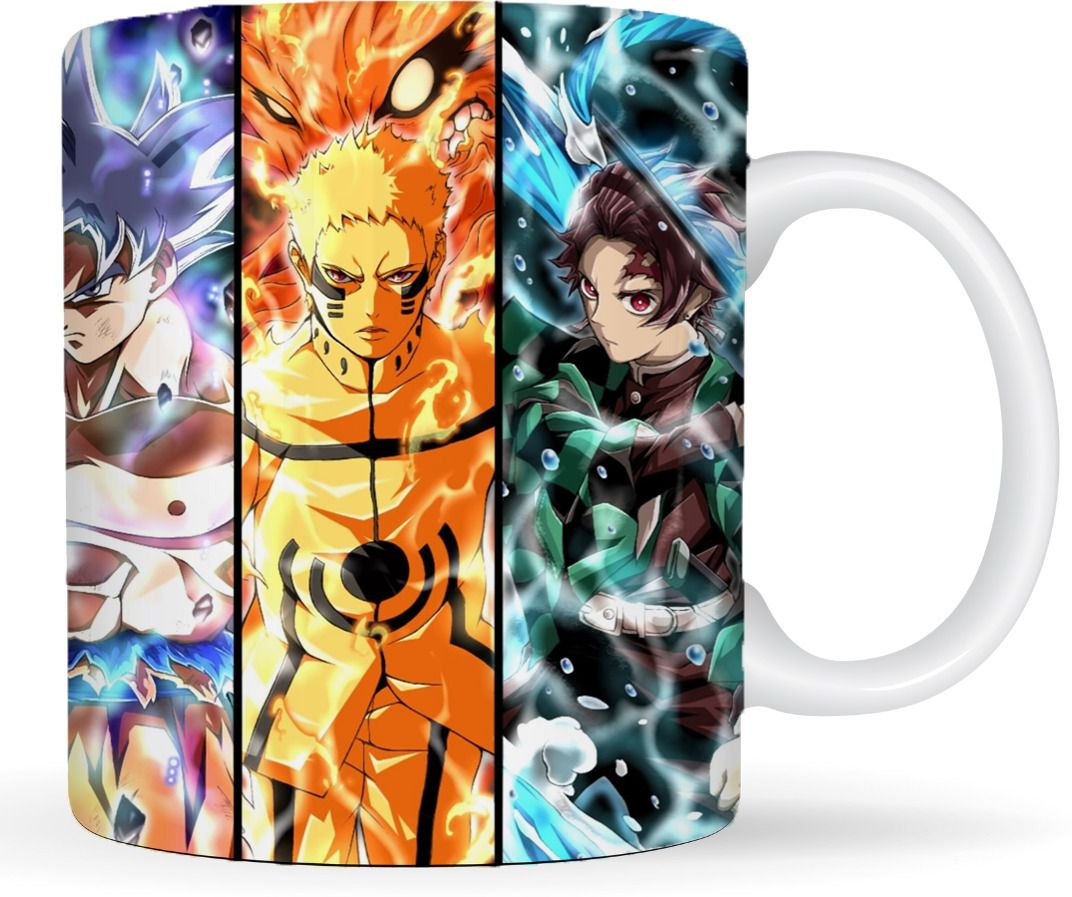 Mr UVD Anime Printed Coffee Mug Anime Mix Ceramic Cup for Boys Brother for Gifting Ceramic Coffee Mug - Image 3