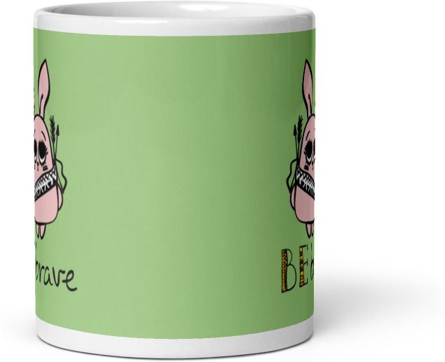 Mr UVD Be Brave With Rabbit Ceramic Coffee Mug - Image 2