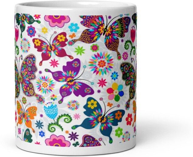 Mr UVD Beautiful Butterfly with different Colours 800 Gift Item for Friends Ceramic Coffee Mug