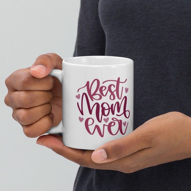 Mr UVD Best Mom Ever 701 Design Graphical Printed Premium Quality Ceramic Coffee Mug - Image 4
