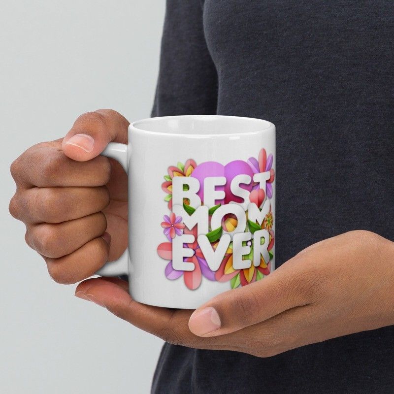 Mr UVD Best Mom Ever 705 Design Graphical Printed Premium Quality Ceramic Coffee Mug - Image 4