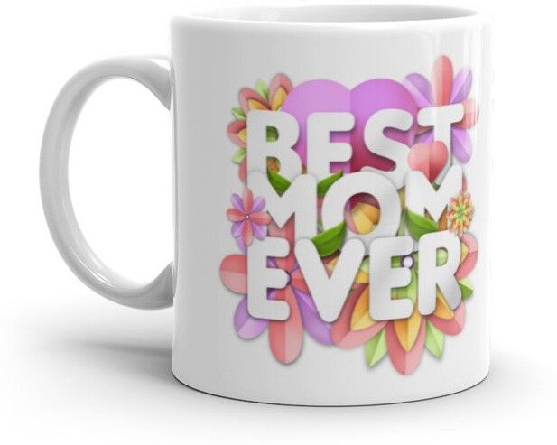 Mr UVD Best Mom Ever 705 Design Graphical Printed Premium Quality Ceramic Coffee Mug - Image 2