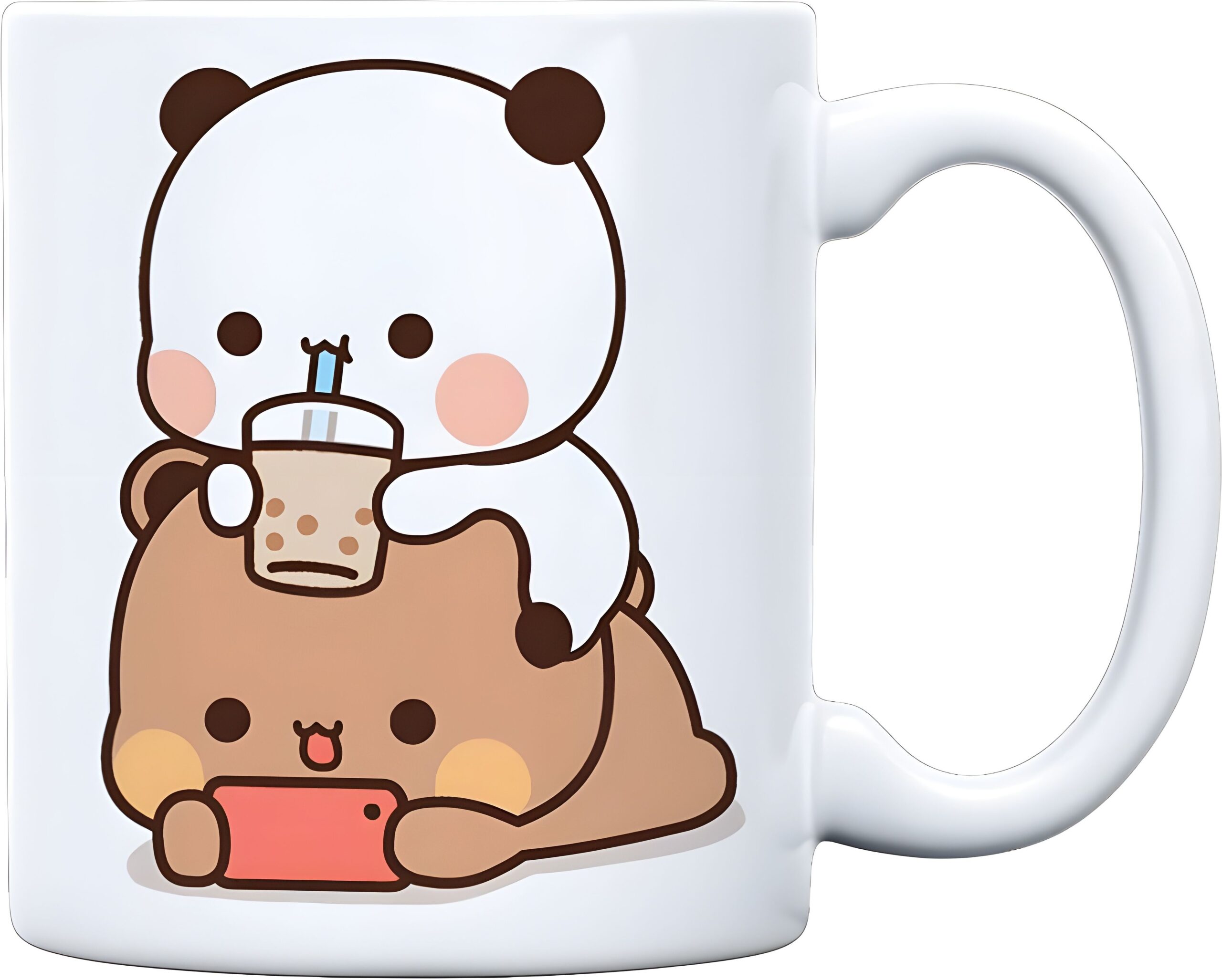 Mr UVD Bubu Dudu Drinking Printed Cup Ceramic Coffee Mug - Image 3