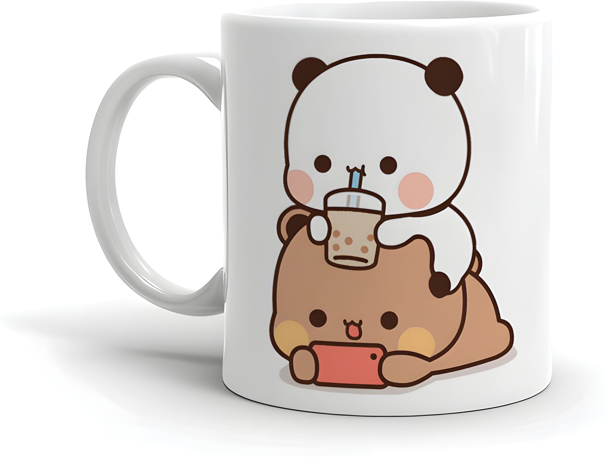 Mr UVD Bubu Dudu Drinking Printed Cup Ceramic Coffee Mug