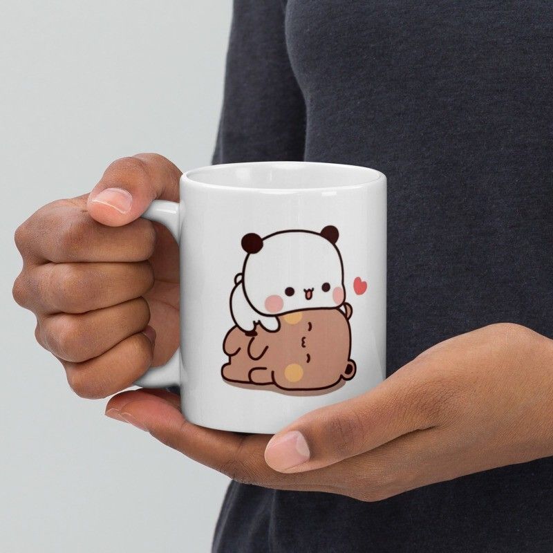 Mr UVD Bubu Sitting on Dudu Both are in Love Ceramic Coffee Mug
