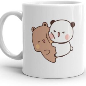 Mr UVD Bubu Teddy Jump on Dudu Teddy Face Ceramic Coffee Mug