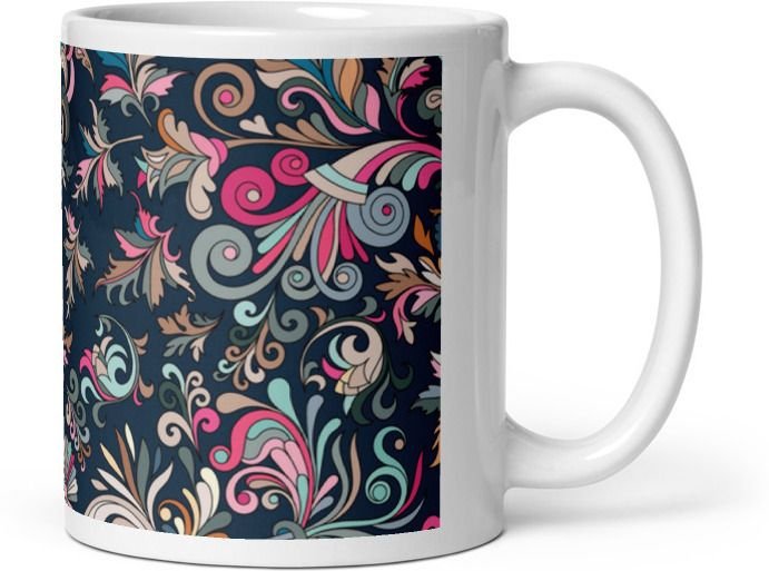 Mr UVD Colorfull Flowers Pattern Ceramic Coffee Mug - Image 3