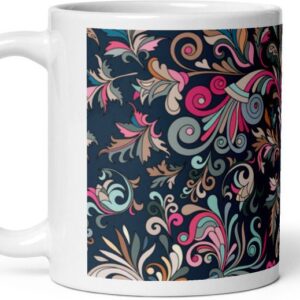 Mr UVD Colorfull Flowers Pattern Ceramic Coffee Mug