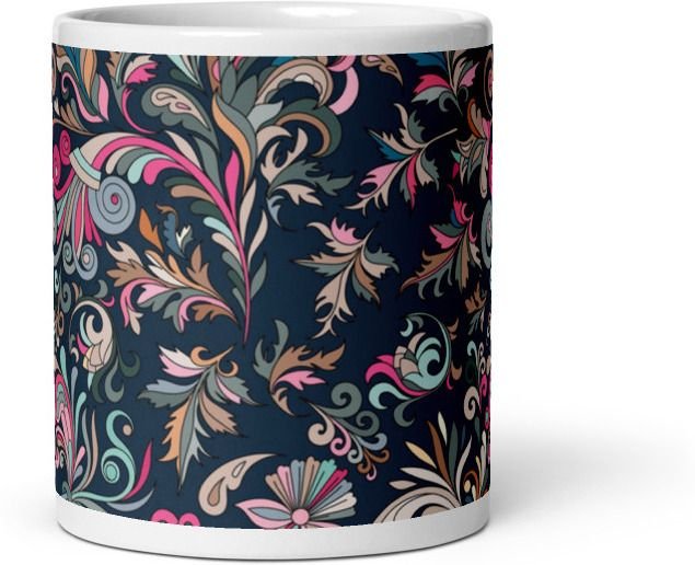 Mr UVD Colorfull Flowers Pattern Ceramic Coffee Mug - Image 2