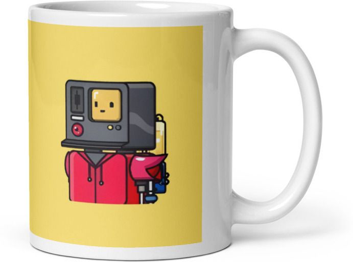 Mr UVD Computer Robot Ceramic Coffee Mug - Image 3