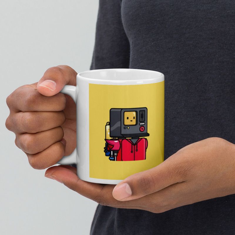 Mr UVD Computer Robot Ceramic Coffee Mug - Image 4