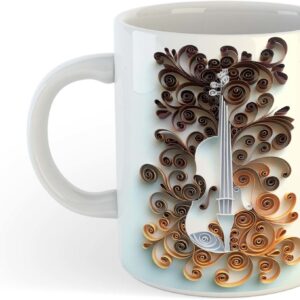 Mr UVD Creative Amazing Guitar Lovers Design Ceramic Coffee Mug