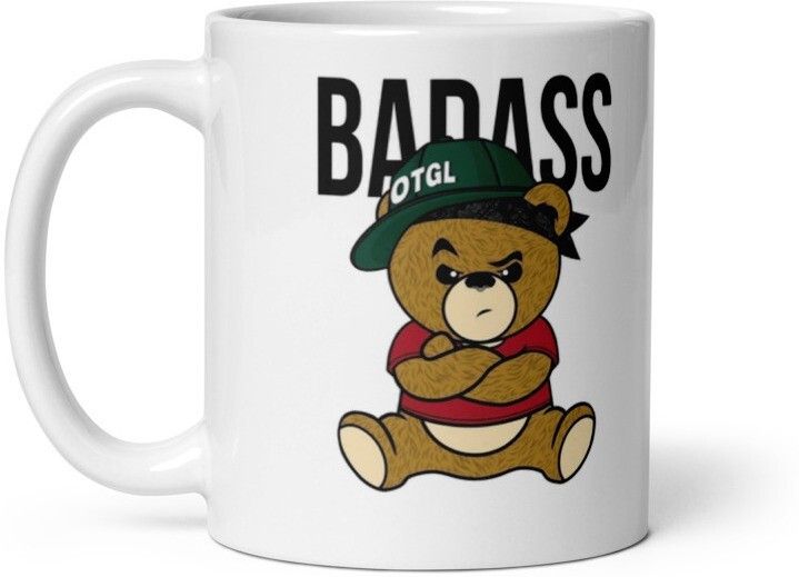 Mr UVD Cute Angry Teddy bear 860 Gift Item for Girlfriend Boyfriend Couples Ceramic Coffee Mug - Image 2