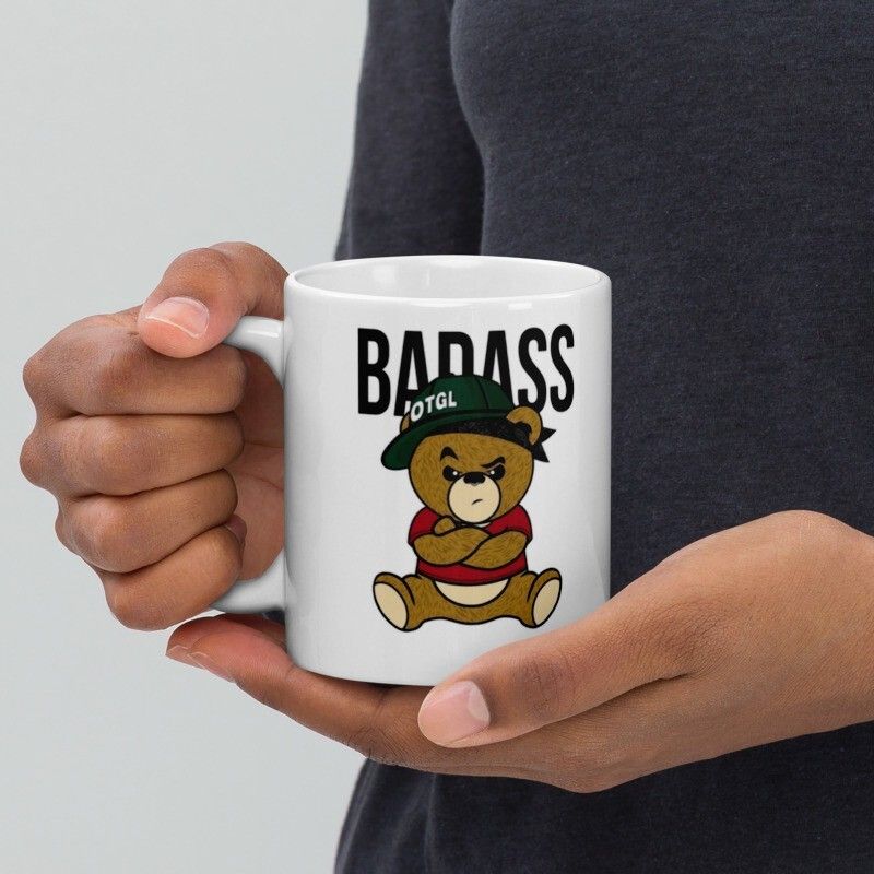 Mr UVD Cute Angry Teddy bear 860 Gift Item for Girlfriend Boyfriend Couples Ceramic Coffee Mug - Image 3