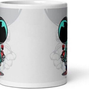 Mr UVD Cute Astronaut Vector Art 894 idol for Science Students Friends Family Boys Kids Ceramic Coffee Mug