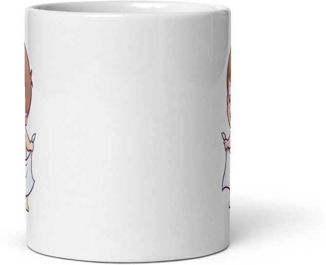 Mr UVD Cute Cartoon Baby With Towel 837 Gift Item for New Born Baby Kids Ceramic Coffee Mug - Image 2