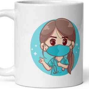 Mr UVD Cute Little Lady Doctor With horoscope Ceramic Coffee Mug