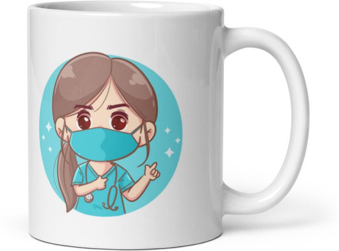 Mr UVD Cute Little Lady Doctor With horoscope Ceramic Coffee Mug - Image 3