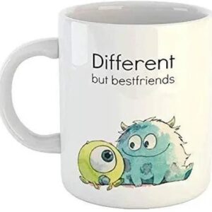 Mr UVD Different But Best Friends Quote Printed & Best friend gift White Ceramic Coffee Mug