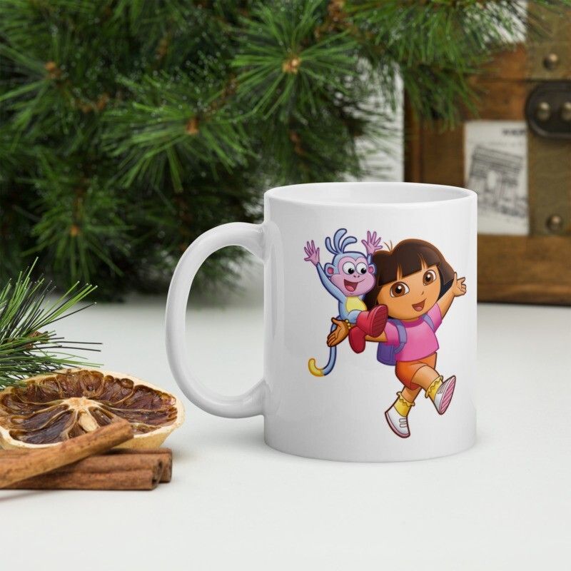 Mr UVD Dora The Explorer With His Monkey Ceramic Coffee Mug - Image 4