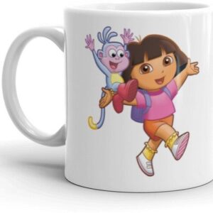 Mr UVD Dora The Explorer With His Monkey Ceramic Coffee Mug