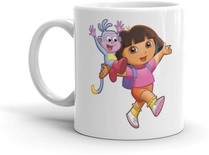 Mr UVD Dora The Explorer With His Monkey Ceramic Coffee Mug