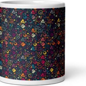Mr UVD Ethnic Colourful Vector Art 943 Gift Item for Friends Boys Girls Family Ceramic Coffee Mug