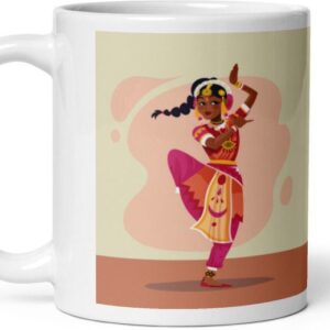 Mr UVD Girl Dancing Kathak Ceramic Coffee Mug