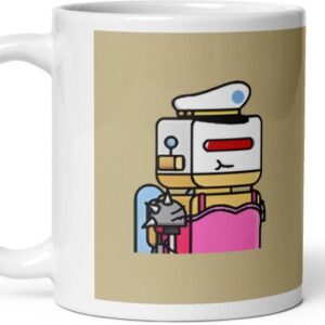 Mr UVD Girl Pilot Robot Ceramic Coffee Mug