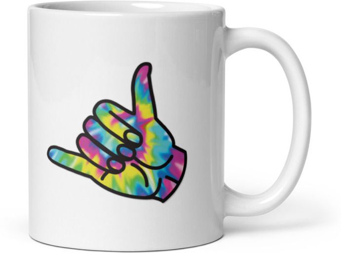 Mr UVD GOOD LUCK HAND Ceramic Coffee Mug - Image 3