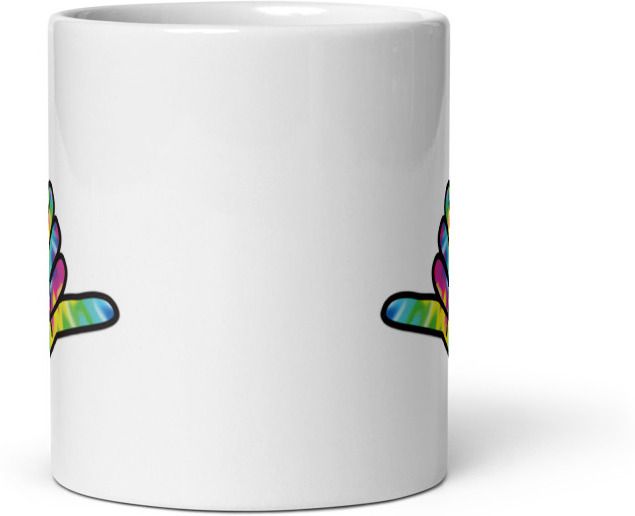 Mr UVD GOOD LUCK HAND Ceramic Coffee Mug - Image 2