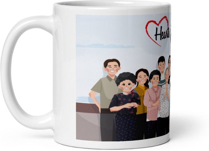Mr UVD Hearts for Happiness 1020 Best Gift Item for Family Members Friends Boys Girls Ceramic Coffee Mug - Image 2