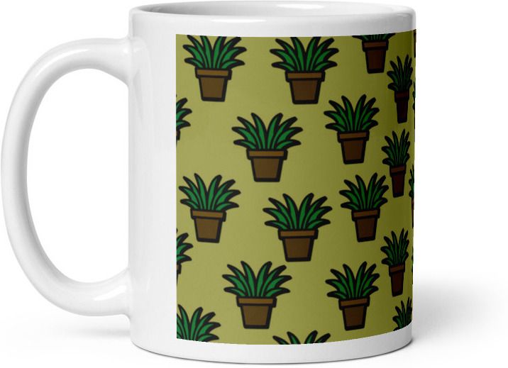 Mr UVD Houseplants Pattern Ceramic Coffee Mug