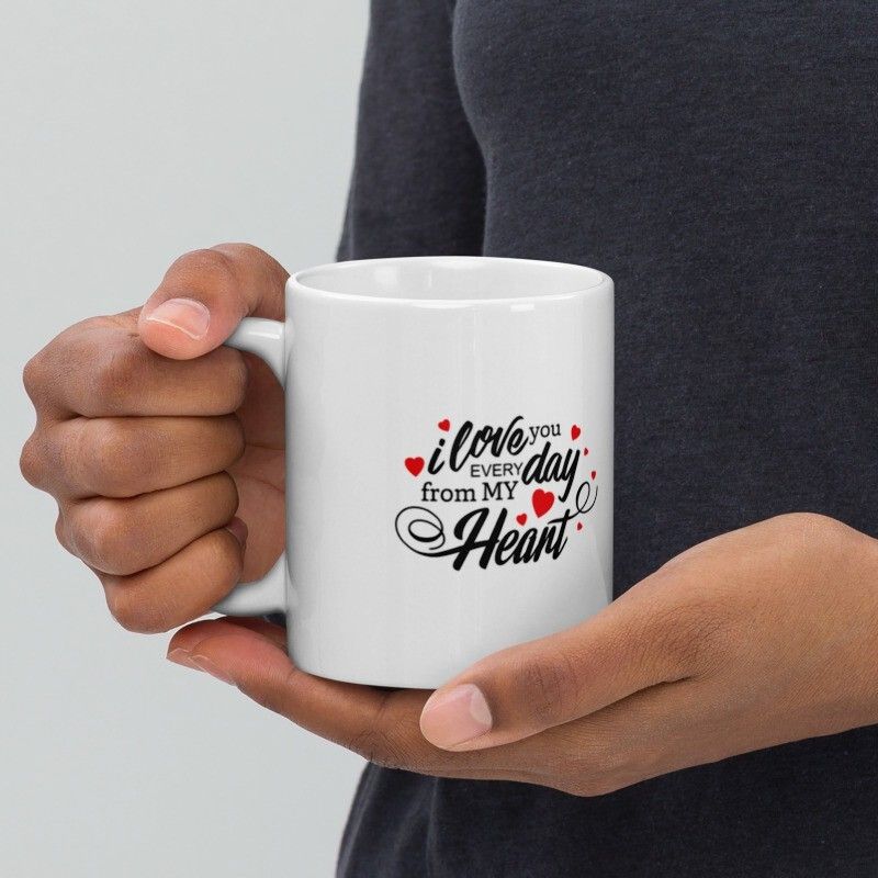 Mr UVD I Love You Everyday From My Heart Best Gift Item for Girlfriend| Boyfriend Ceramic Coffee Mug