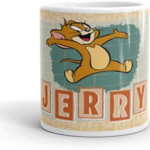 Mr UVD Jerry Cartoon Enjoying Mug (350 ml) Ceramic Coffee Mug