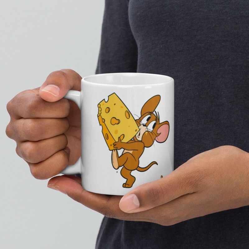 Mr UVD Jerry With Cheese Slice 333 Best Gift Item for Friends Kids Ceramic Coffee Mug