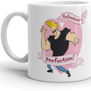 Mr UVD Johnny Bravo Cartoon Valentine Perfection Ceramic Coffee Mug