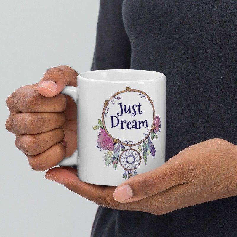 Mr UVD Just Dream Letters 1015 Gift Item for Friends Students Friends Family Ceramic Coffee Mug