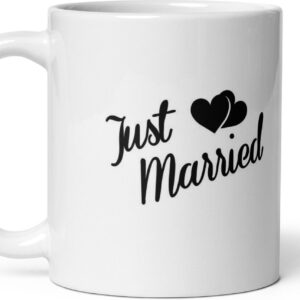 Mr UVD Just married witj couple of hearts,ceramic coffee mug 11oz (325ml) Ceramic Coffee Mug