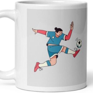 Mr UVD Karate Kid Playing Football Ceramic Coffee Mug