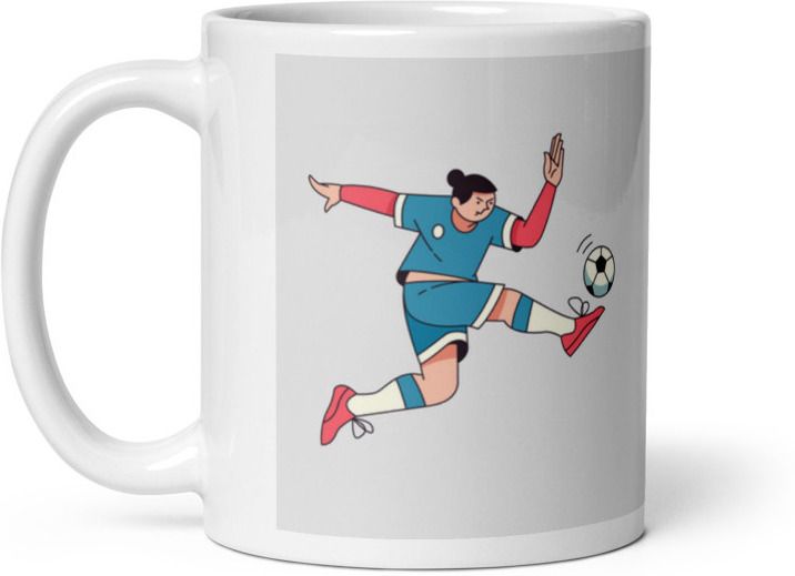 Mr UVD Karate Kid Playing Football Ceramic Coffee Mug