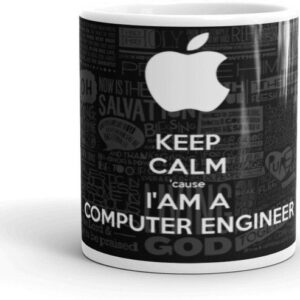 Mr UVD Keep Clam I Am a Computer EngineerPremium Quality (350ml) Ceramic Coffee Mug