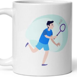 Mr UVD Kid Playing Tennis Ceramic Coffee Mug