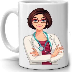 Mr UVD Lady Doctor Printed Ceramic Coffee Mug