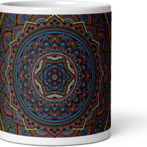 Mr UVD Mandala Art 1027 Best Gift Item for Art Lovers Friends Boys Girls Ceramic Coffee Mug