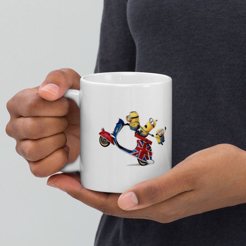 Mr UVD Minions Driving Scooter 1036 Gift Item for Friends Kids Boys Girls Students Ceramic Coffee Mug