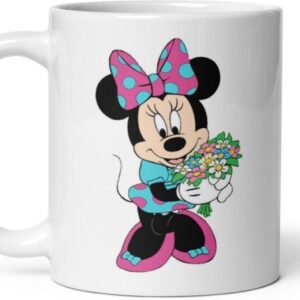 Mr UVD Minni Mouse With Flowers 325 Gift Item for Kids And Girls Ceramic Coffee Mug