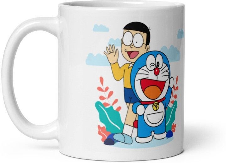 Mr UVD Nobita And Doraemon Cartoon Character Ceramic Coffee Mug - Image 2